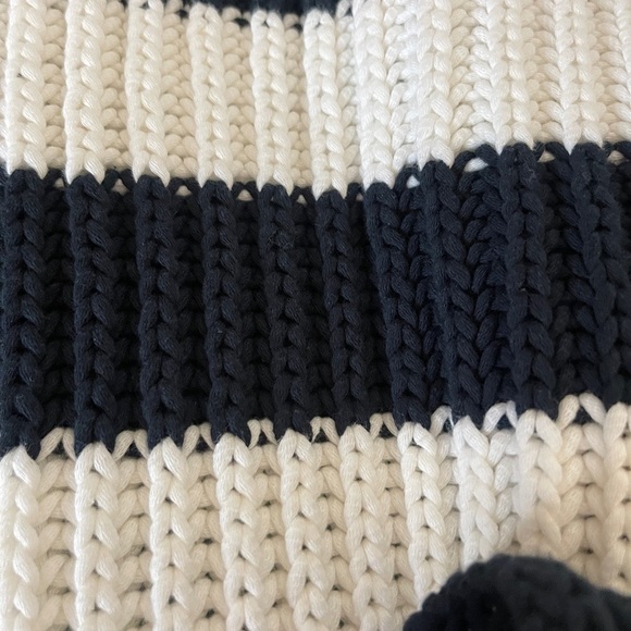 Anthropologie Maeve striped sleeveless sweater duster size XS/S navy chunky - Picture 7 of 9